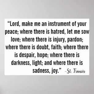 Poster Prière Saint François