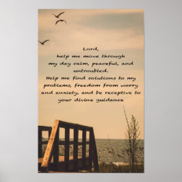 Poster Prière Serenity Peace Guidance Sunny Seascape