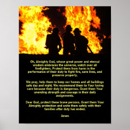 Poster Prière St. Florian (Dit POUR Les Pompiers)