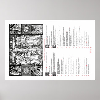 Poster Prières avant l'affiche de masse (latin et anglais