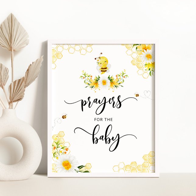 Poster Prières d'abeilles florales pour le bébé (Créateur téléchargé)