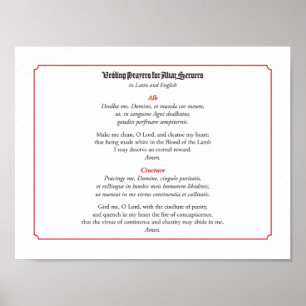 Poster Prières d'acquisition pour serveurs autel (Alb)