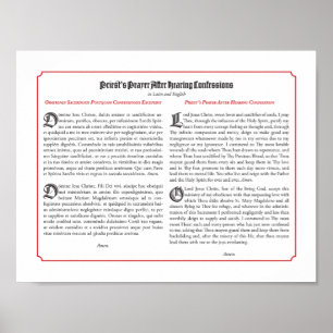 Poster Prières du prêtre après la confession