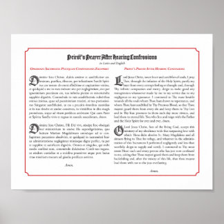 Poster Prières du prêtre après la confession