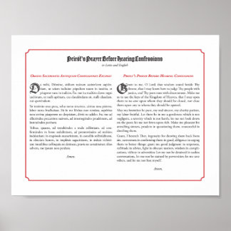Poster Prières du prêtre avant la confession