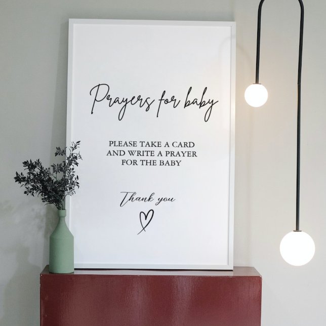 Poster Prières pour bébé bien souhaits pour le signe Baby (Créateur téléchargé)