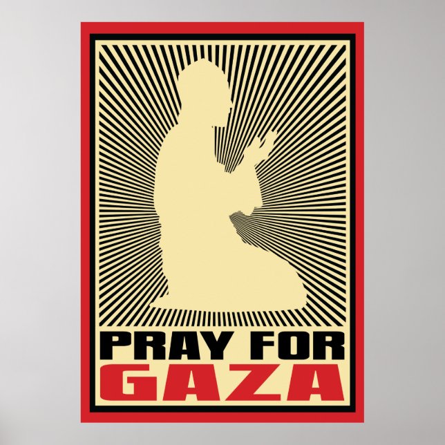Poster Priez Pour Gaza (Devant)