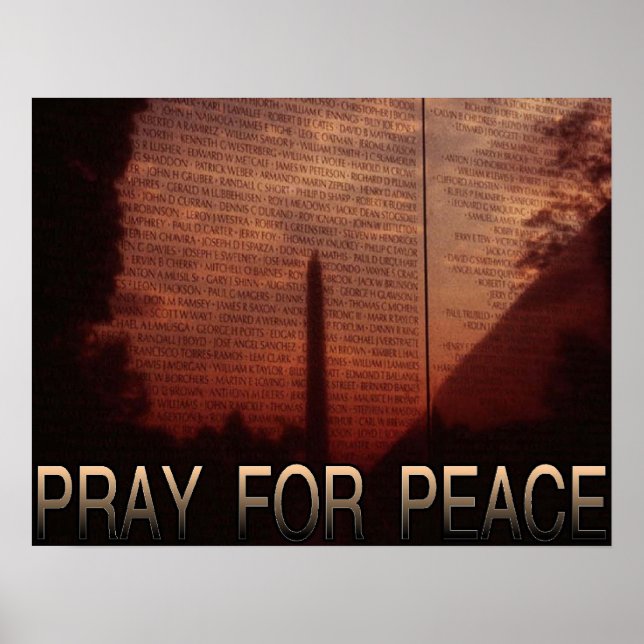 Poster Priez pour la paix (Devant)