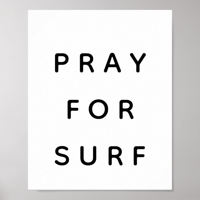 Poster Priez Pour L'Affiche De Surf (Devant)