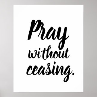 Poster Priez sans cesser 1 Thessaloniciens 5:16-18