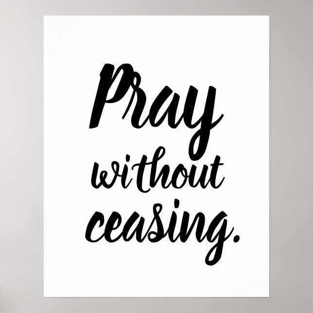 Poster Priez sans cesser 1 Thessaloniciens 5:16-18 (Devant)