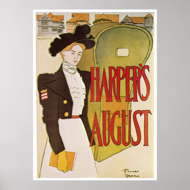Poster/Priint: Harpers August - Edward Penfield Poster (Vorne)