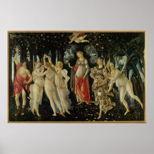 Poster Primavera / Allégorie du printemps par Botticelli (Devant)