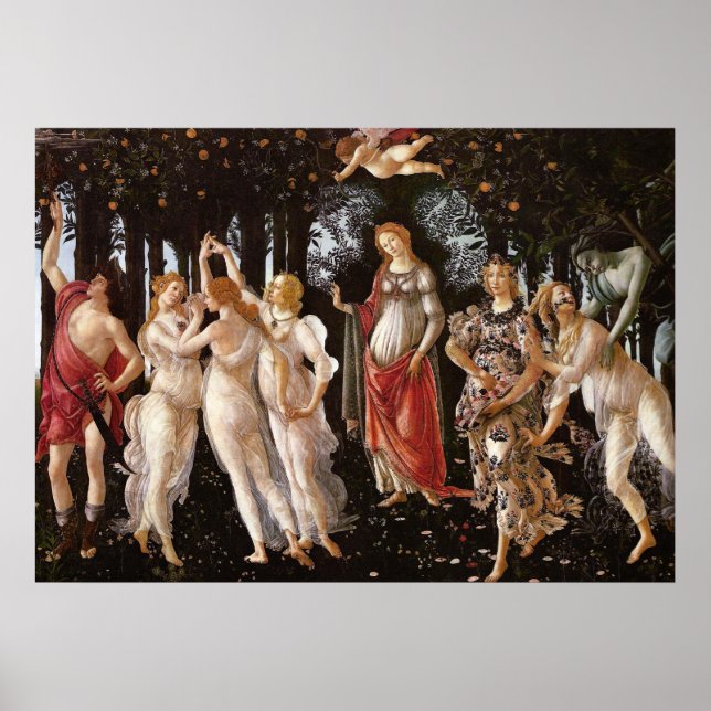 Poster Primavera, Botticelli (Devant)