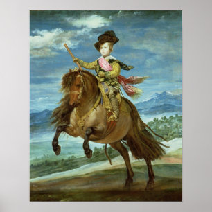 Poster Prince Balthasar Carlos à cheval, vers 1635-36