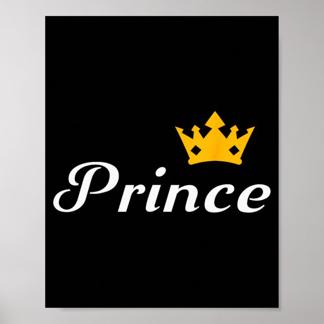 Poster Prince Boys Men Family Matching Valentines Day  (Devant)