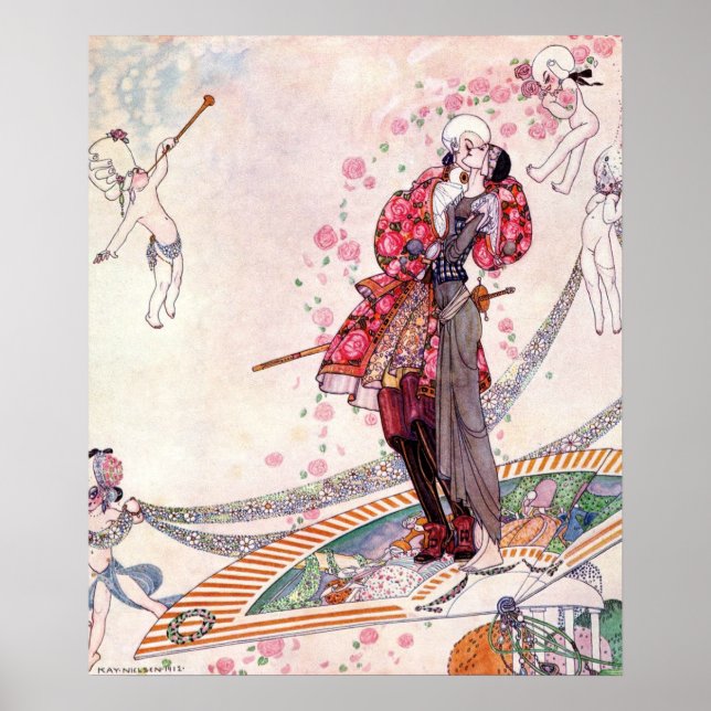 Poster Prince Souci sur le ventilateur par Kay Nielsen (Devant)