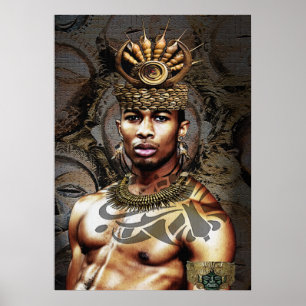 Poster Prince tribal africain