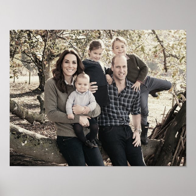 Poster Prince William et famille déc 2018 stylisé (Devant)