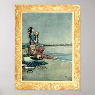 Poster Princess By the Sea par Heath Robinson