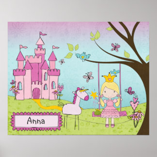 Poster Princess Castle Art personnalisé