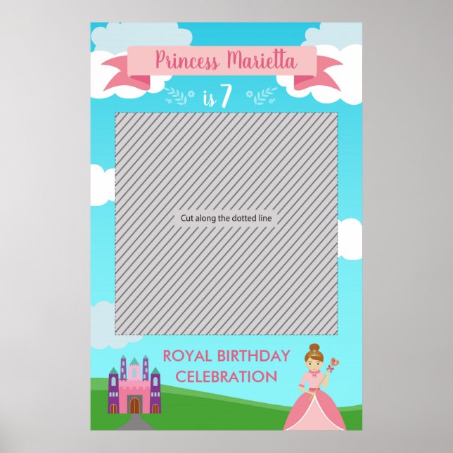 Poster Princess Party Frame Prop pour Photo Booth (Devant)