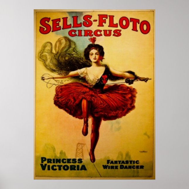 Poster Princess Victoria Vintage Circus (Devant)