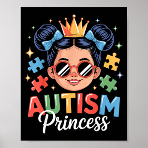 Poster princesse autiste coquette noeud fille autisme