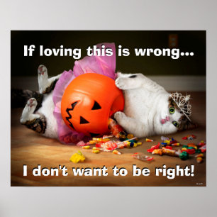 Poster Princesse Chat avec seau à bonbons