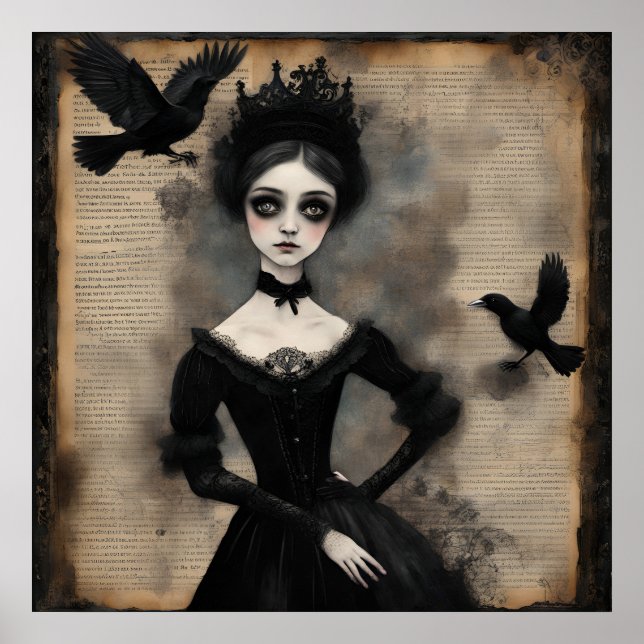 Poster Princesse et les corbeaux (Devant)