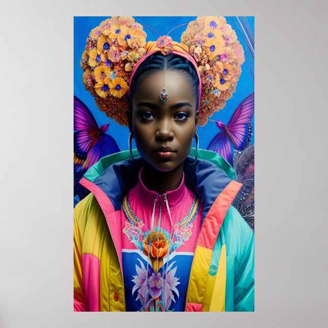 Poster princesse imperméable colorée (Devant)