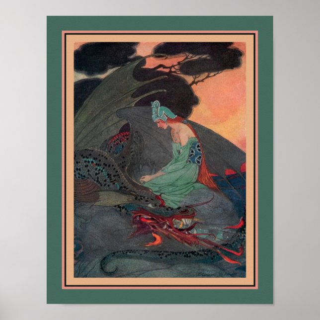 Poster "Princesse & le Dragon" vers 1920 par Elenore Abbo (Devant)