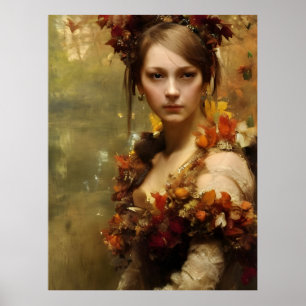 Poster princesse renaissance d'automne