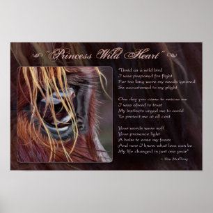 Poster Princesse Wild Heart inspirationnel, © Kim McElroy