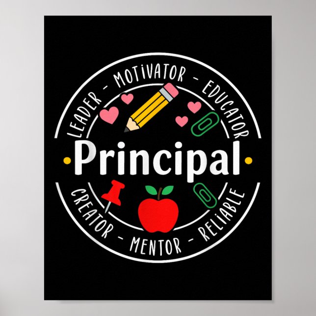 Poster Principal Leader Motivator First Day Back To Schoo (Devant)