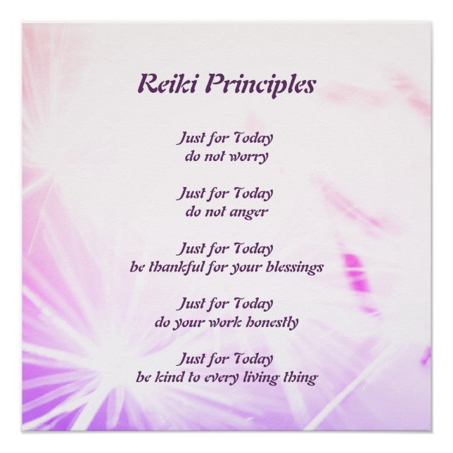 Poster Principes de Reiki (Devant)
