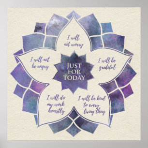 Poster Principes de Reiki - Préceptes de Reiki