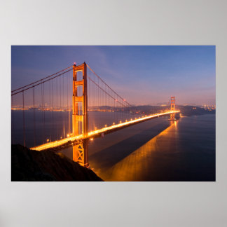 Poster/Print "Abend an der Golden Gate Bridge" Poster