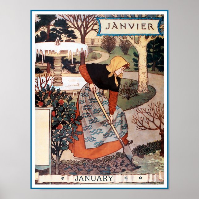 Poster/Print: Monat Januar - Janvier Poster (Vorne)