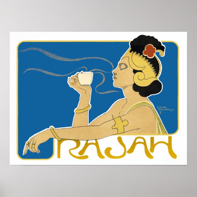 Poster/Print: Vintager Rajah-Kaffee Poster (Vorne)