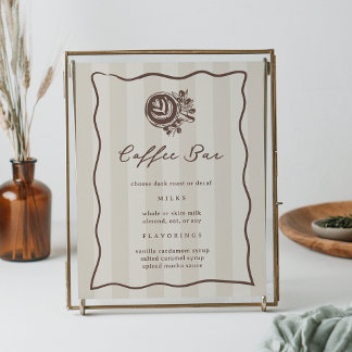 Poster Printable Coffee Bar Menu Sign