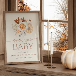 Poster Printable Pumpkin Spice Baby Shower Welcome Sign