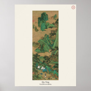 Poster Printemps des fleurs de pêcher - Qiu Ying, Ming