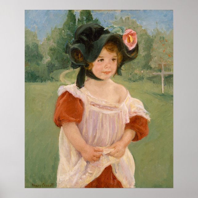 Poster Printemps : Margot debout dans un jardin | 1900 (Devant)