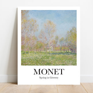 Poster Printemps Monet à Giverny Art Imprimer