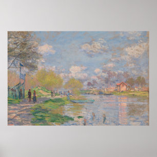Poster Printemps sur la Seine par Monet Impressionniste