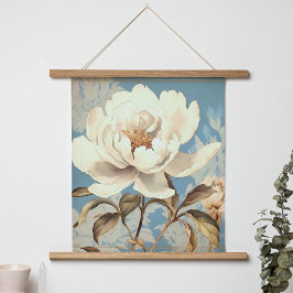 Poster PRINTEMPS vintage DE FLEURS BLANCHES