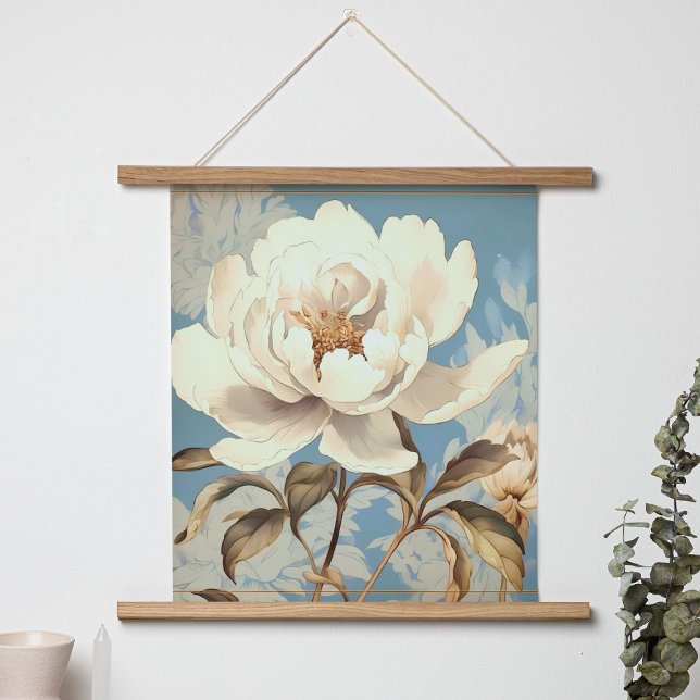 Poster PRINTEMPS vintage DE FLEURS BLANCHES (Créateur téléchargé)