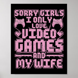 Poster Priorités de joueur – Jeux vidéo et femme