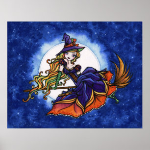 Poster Priscilla Witch Halloween Art Imaginaire